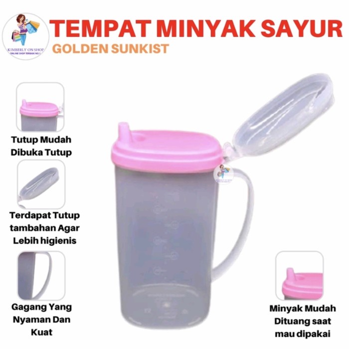 Golden Sunkist Tempat Minyak Goreng Wadah Minyak Goreng 1 Ltr/2 Ltr