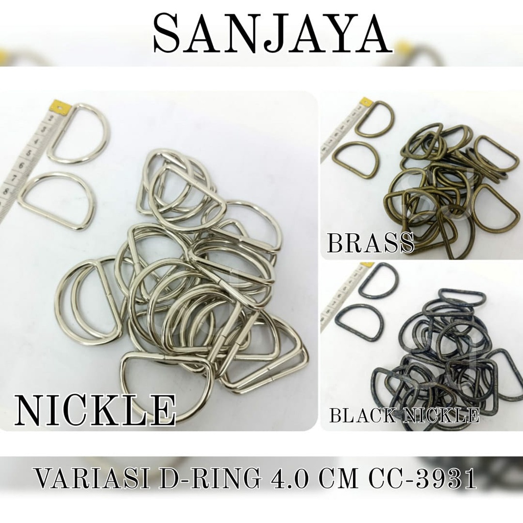 RING D 4 CM / RING TAS / LOGAM BESI RING / VARIASI D-RING 4.0CM CC-3931