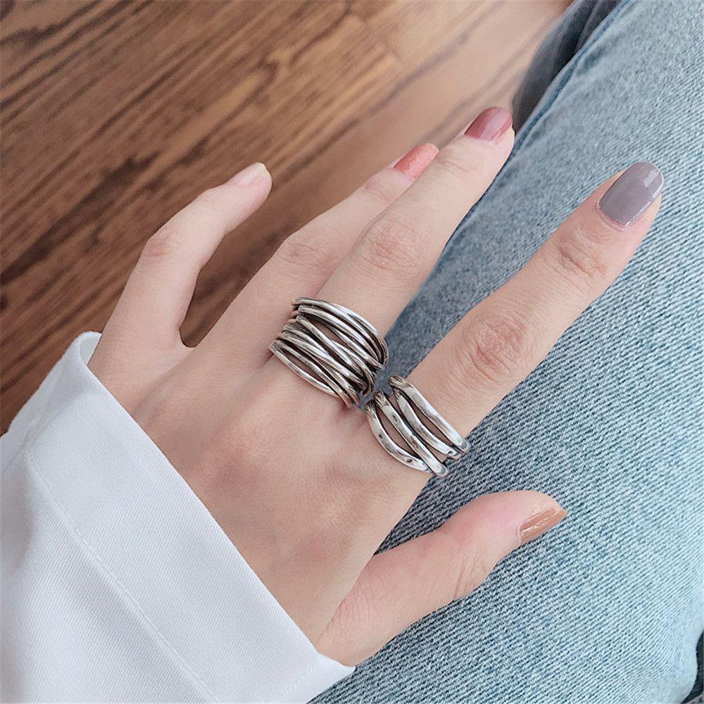 Preva Opening Rings Cincin Pembuka Rantai Besar Bohemian Vintage Layered Finger Ring