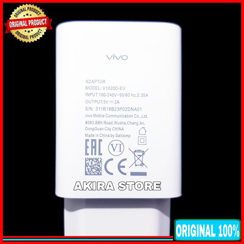 Charger Vivo Y20 Vivo Y1s Y12s Y12i Original 100% Micro USB 10 Watt