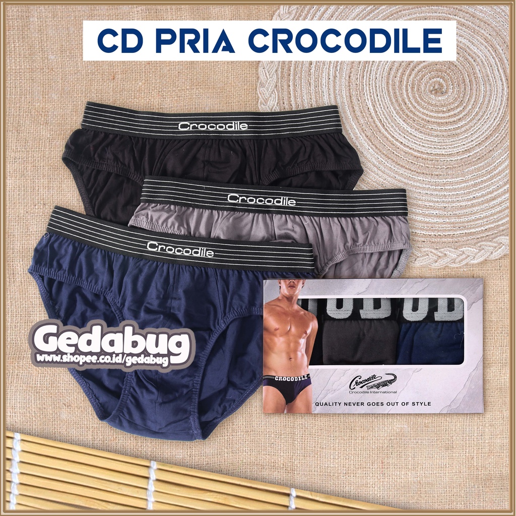 CD Pria CROCODILE 521 - 247 | Celana Dalam pria Karet Boxer Original | Terbaru Gedabug