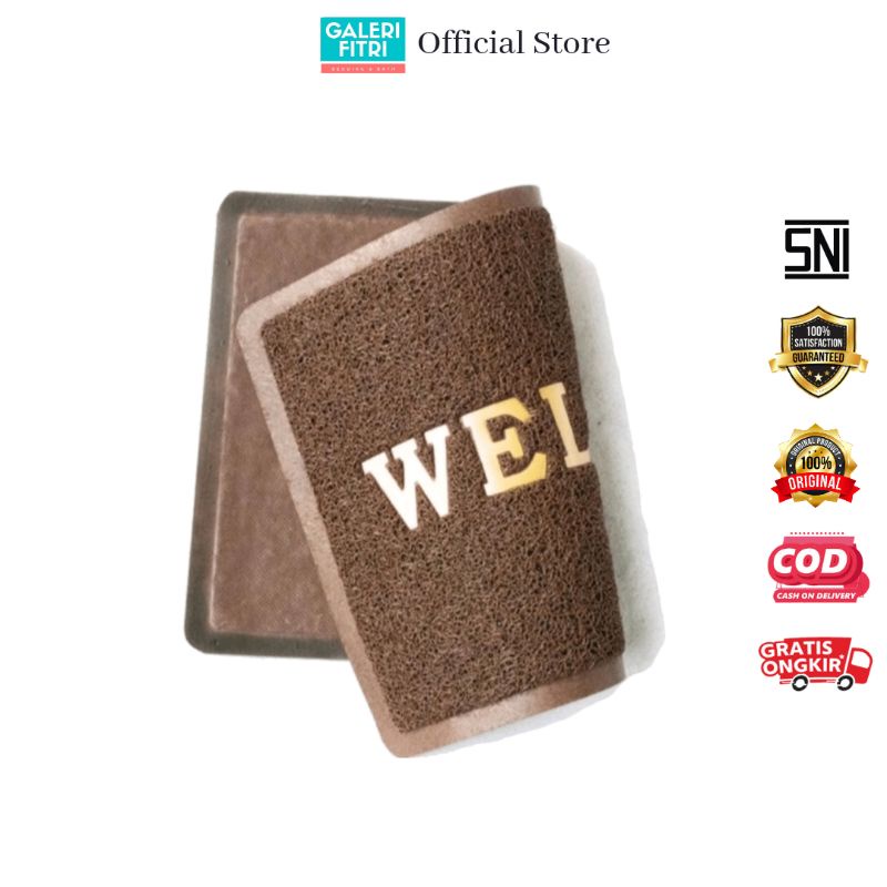 Keset Karet Welcome - Keset Anti Slip Welcome - Keset Kaki Karet - Keset Kaki Anti Slip - Keset Kare