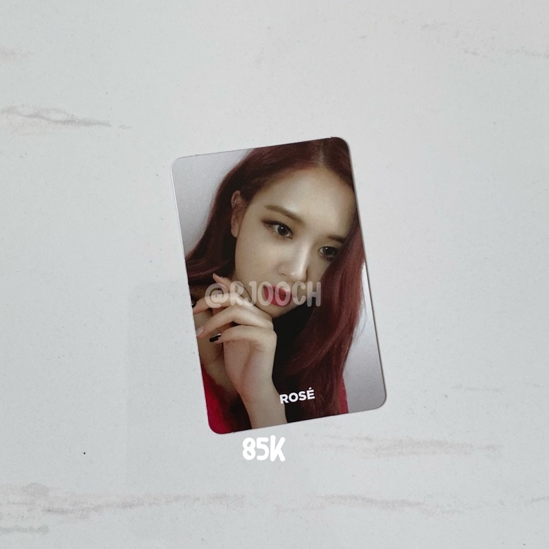 Photocard Black Pink Rose Square up Black version