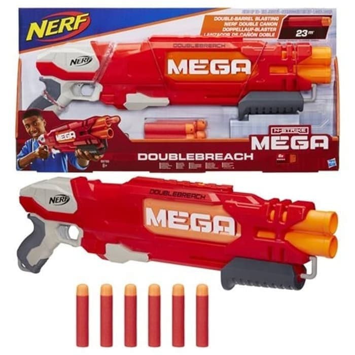 pistol mainan tembak NERF MEGA - DOUBLEBREACH  Shotgun MEGA  Pistol NERF