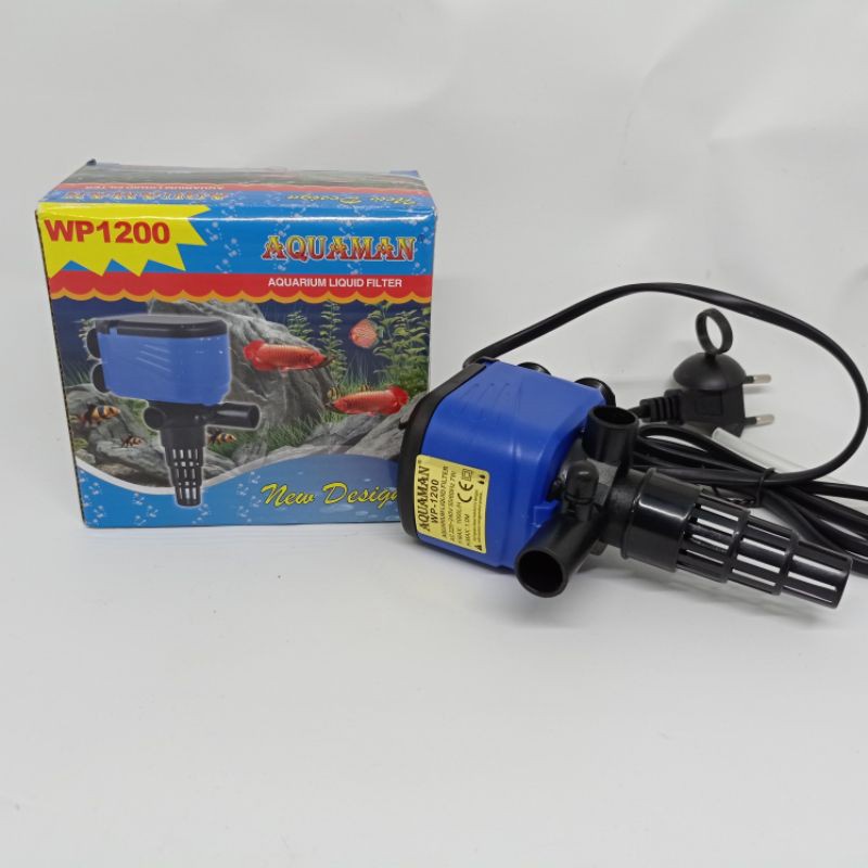 Water Pump Pompa Air Celup Power Head Aquarium Akuarium AQUAMAN WP 1200 7 Watt 1000 Liter BERKUALITA