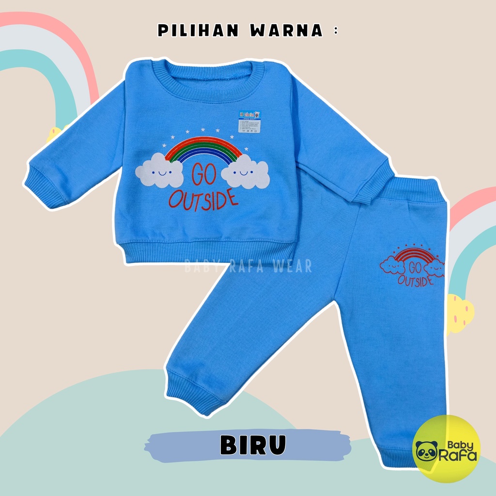 Setelan Jaket Bayi Anak 3 - 18 Bulan, Setelan Sweater Anak GO OUTSIDE, Sweater Bayi HB Collection