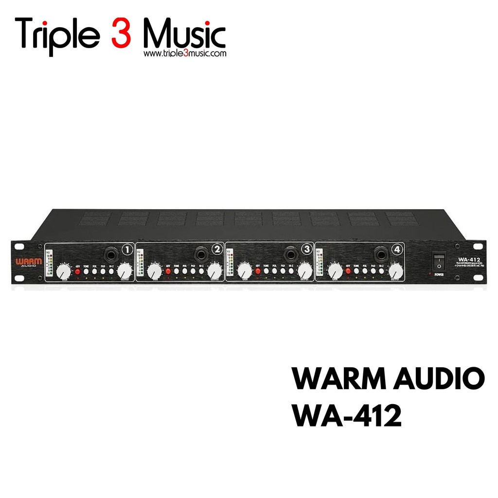 Warm Audio WA-412 WA412 Preamp 4 Channel Triple 3 Music