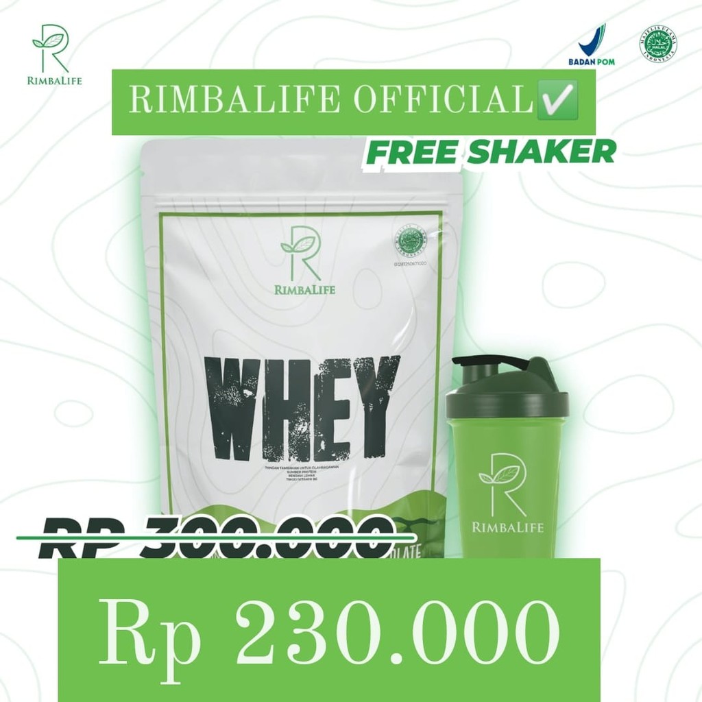 RimbaLife Rimba Whey 2lbs &amp; 3lbs BPOM Halal MUI RimbaWhey Rimba Life Protein Concentrate Isolate Pro whey