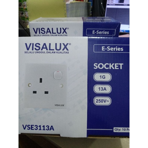 VISALUX SAKLAR ENGKEL SERI TRIPLE STOP KONTAK &amp; 4