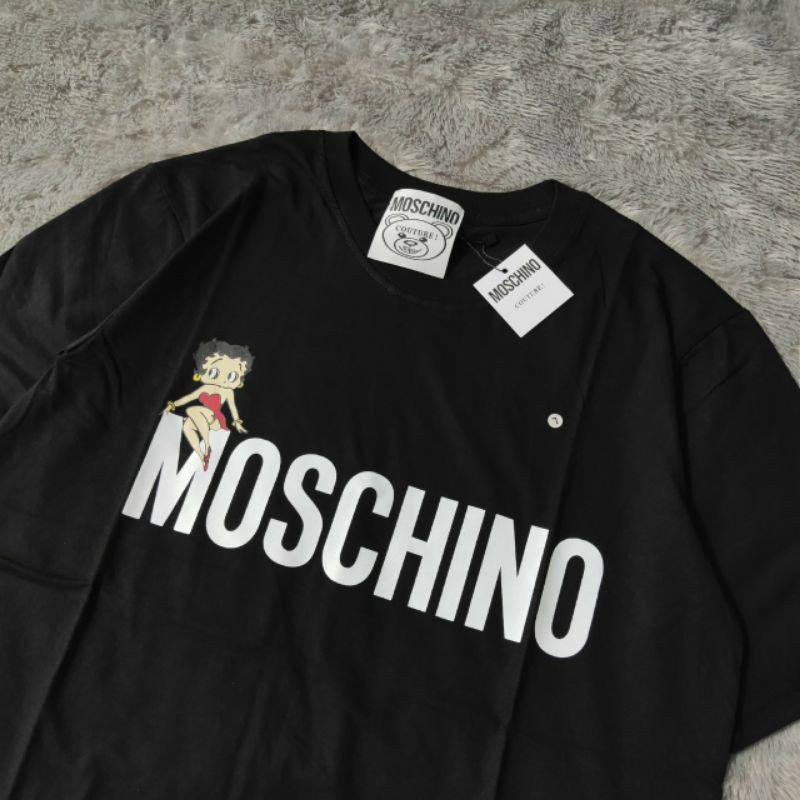 Kaos Tshirt Moschino 3 Head Bear Premium Hight Quality