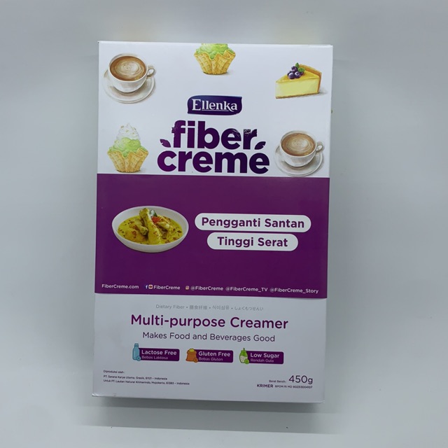 

Ellenka Fiber Creme 450gram Box Diet Pengganti Santan