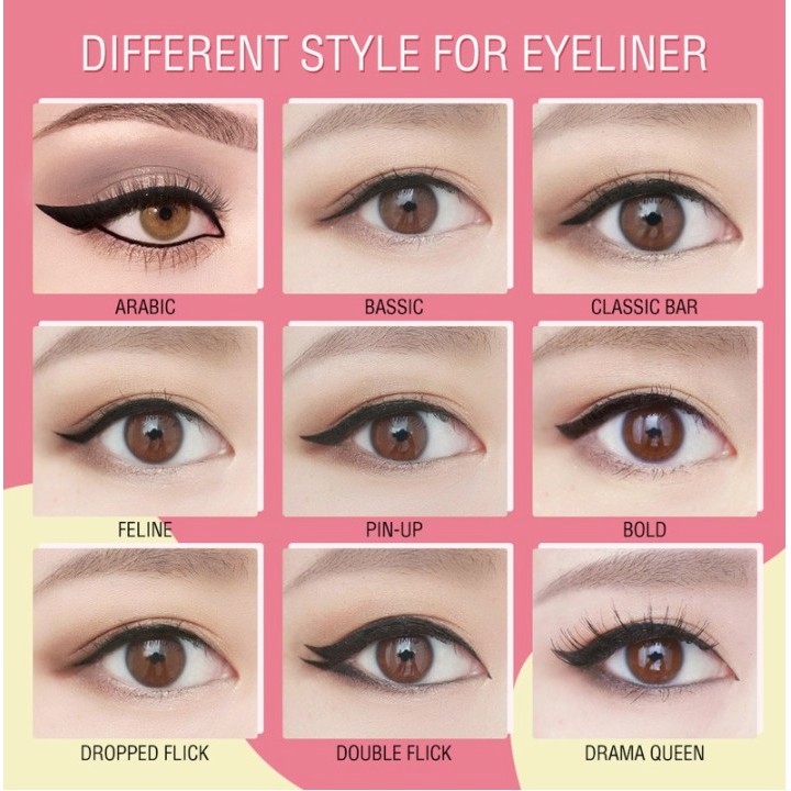 [ PINKFLASH ] OhMyLine Eyeliner Warna Hitam Anti Air Tahan Lama PF008