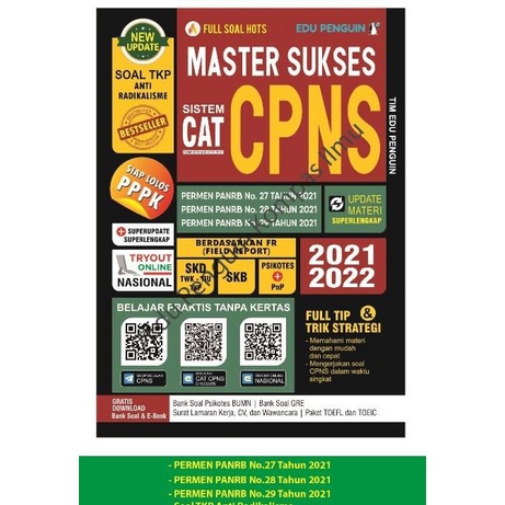 

cod Buku MASTER SUKSES CAT CPNS 2021-2022 UPDATE SUPERLENGKAP HOTS laris