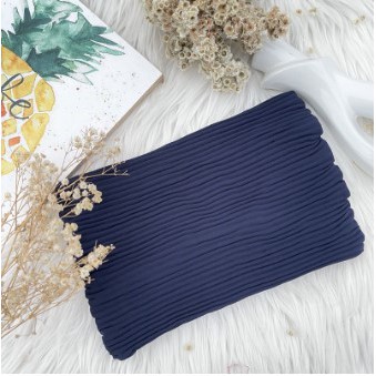 PASHMINA hijab CERUTY PLISKET FULL LIDI TANPA GARIS TENGAH jilbab pashmina plisket PLEATED SHAWL TERMURAH dan TERLARIS-Navy