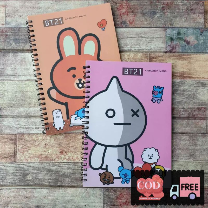 [BISA COD] Buku Catatan BT21 Notebook BT²¹ Buku K-Pop