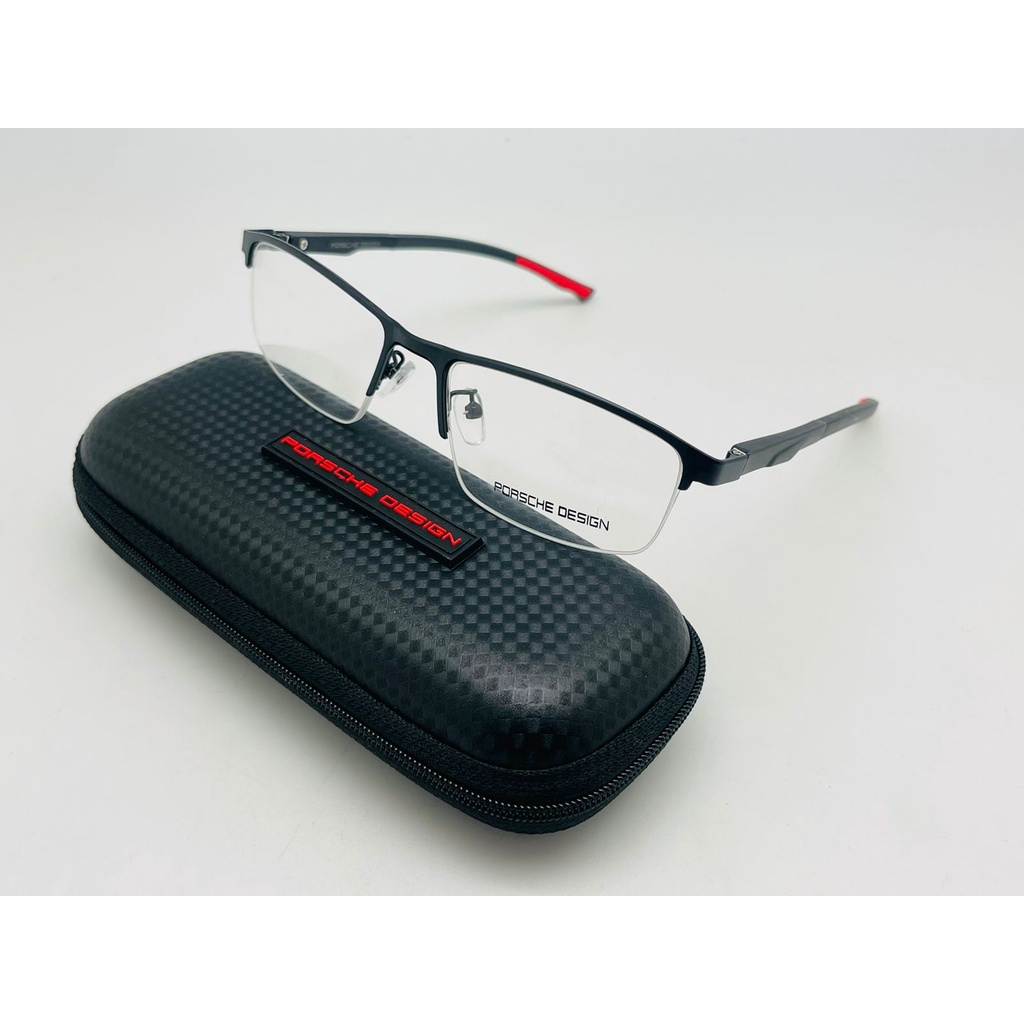 Frame Kacamata porsche design js05 Karet Merah