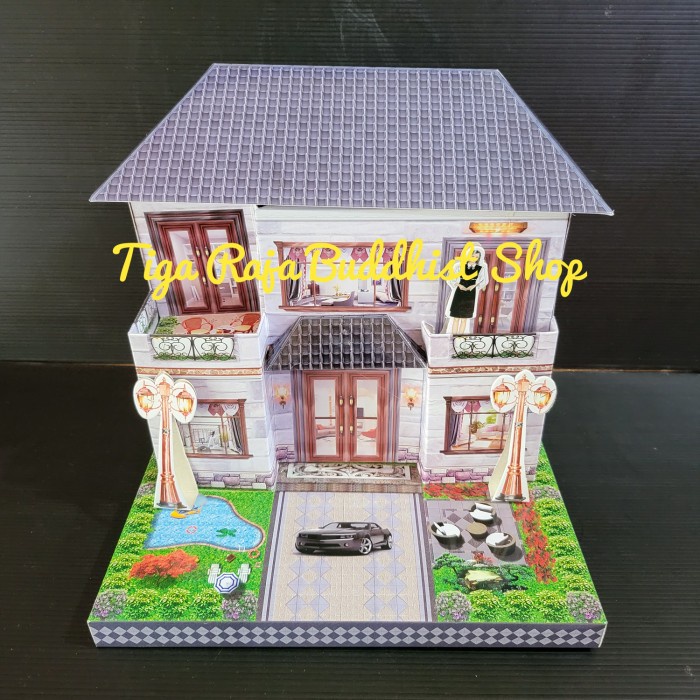 Kertas Sembahyang - Rumah Kertas Sembahyang Leluhur Cheng Beng Rumah Mini Kecil Mewah