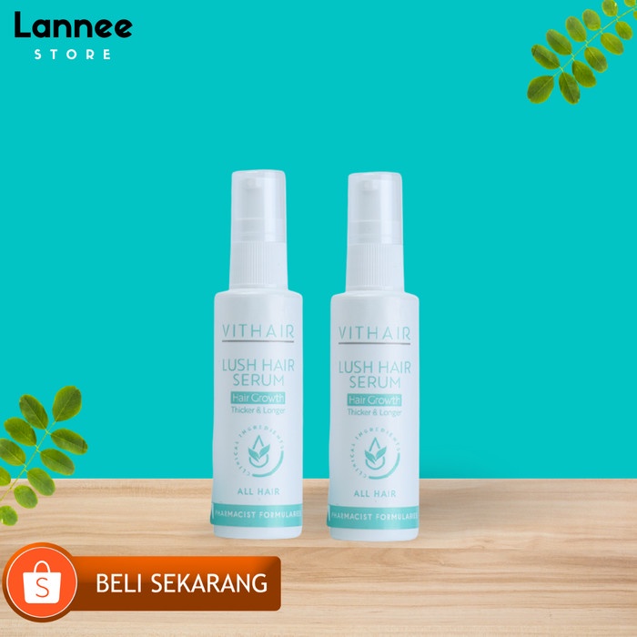 COD Vithair Lush Hair Serum / Serum Penumbuh Rambut Rontok / Rambut Botak - 2 pcs