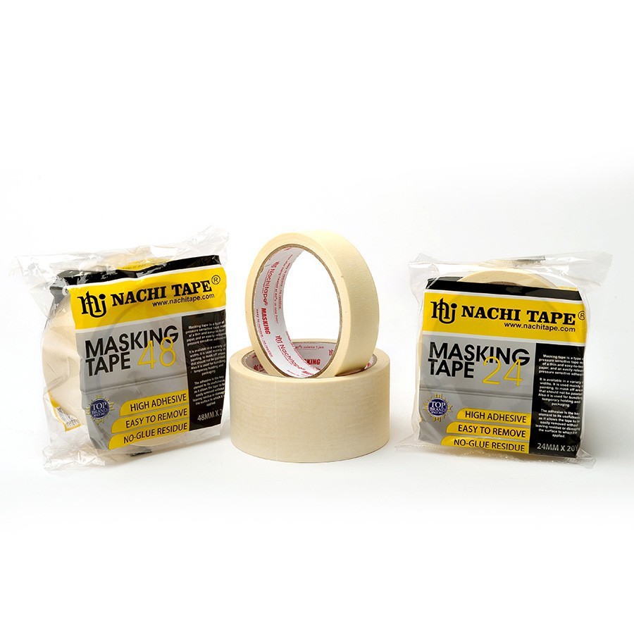 

LAKBAN ISOLASI KERTAS NACHI MASKING TAPE 48 MM / 2 INCHI X 20 YARD