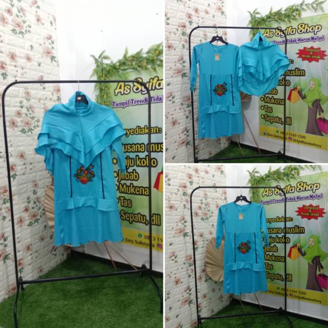 Set Gamis Anak Motif Bunga