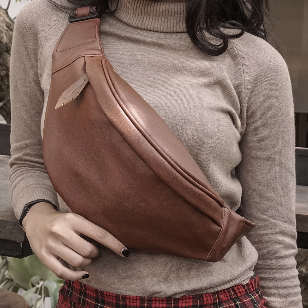 Tas Slempang Waistbag Tas Pinggang Wenang Pria Dan Wanita Warna Catur