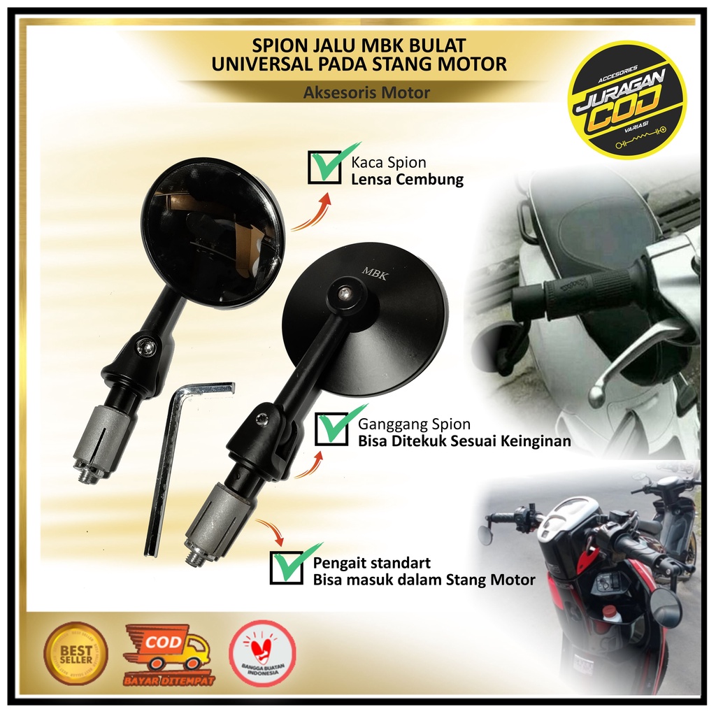 SPION JALU / SPION BAR END / SPION BULAT / SPION KEKINIAN / SPION MATIC SCOOPY / SPION JALU OVAL