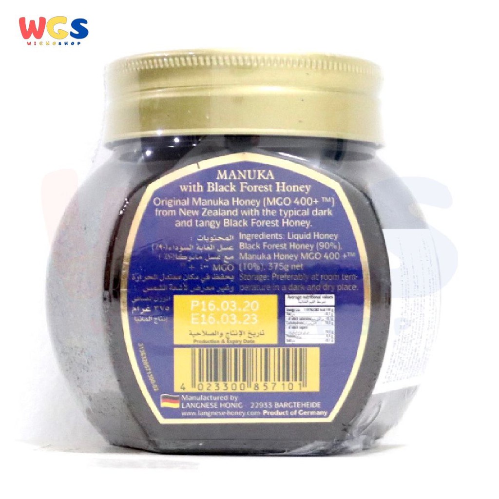 Langnese Manuka Black Forest Honey 375 gr - Madu Hutan Manuka