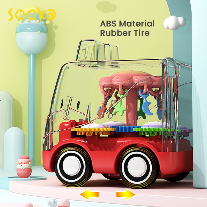 Sooka Mainan Mobil-Mobilan Bayi Unik,Lucu dan Tahan lama(Durable) - Bus Tahan Banting Merry Go Arround/Baby Car toys Crush Resistant SK-GCA1078