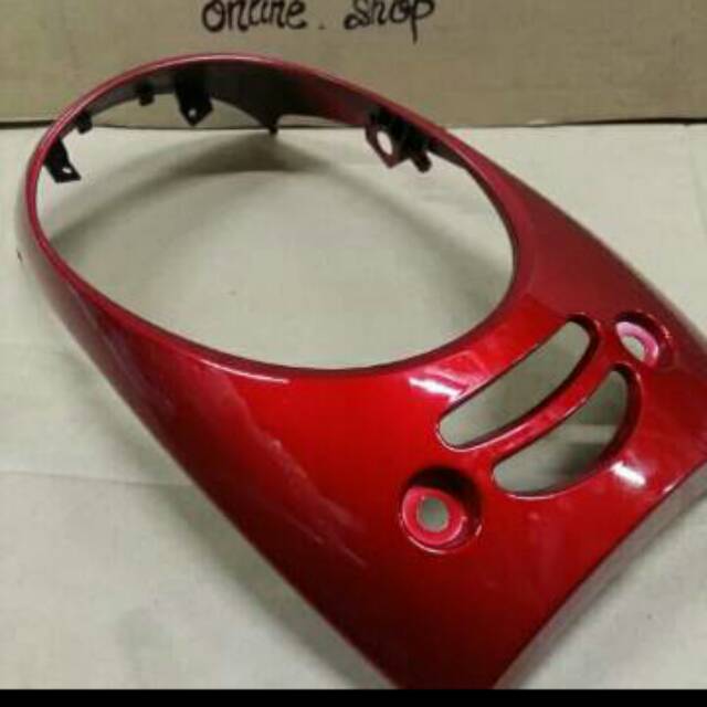 Panel Tameng Depan cover reflektor Scoopy FI Merah maroon