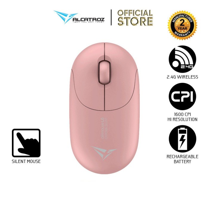 Mouse Wireless Alcatroz Airmouse L6 Chroma Silent Rechargeable