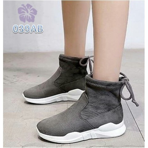 Buruan Sepatu Wanita Boots Korean Summer - 039 - Abu-Abu Muda, 37 Bergaransi