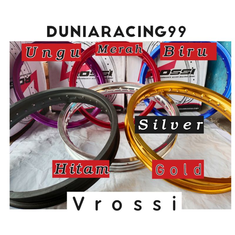 Velg Rossi SNI 185 18 Hole 36 Velg Rossi ring 18 lebar 185 Silver Hitam Gold 36 H