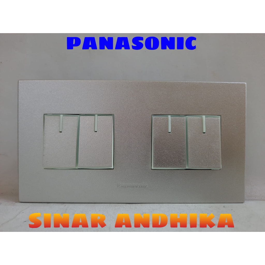 SAKLAR SERI KECIL DOUBLE SILVER STYLE E PANASONIC WESJ 78049MWS+WESJ 5931MWS