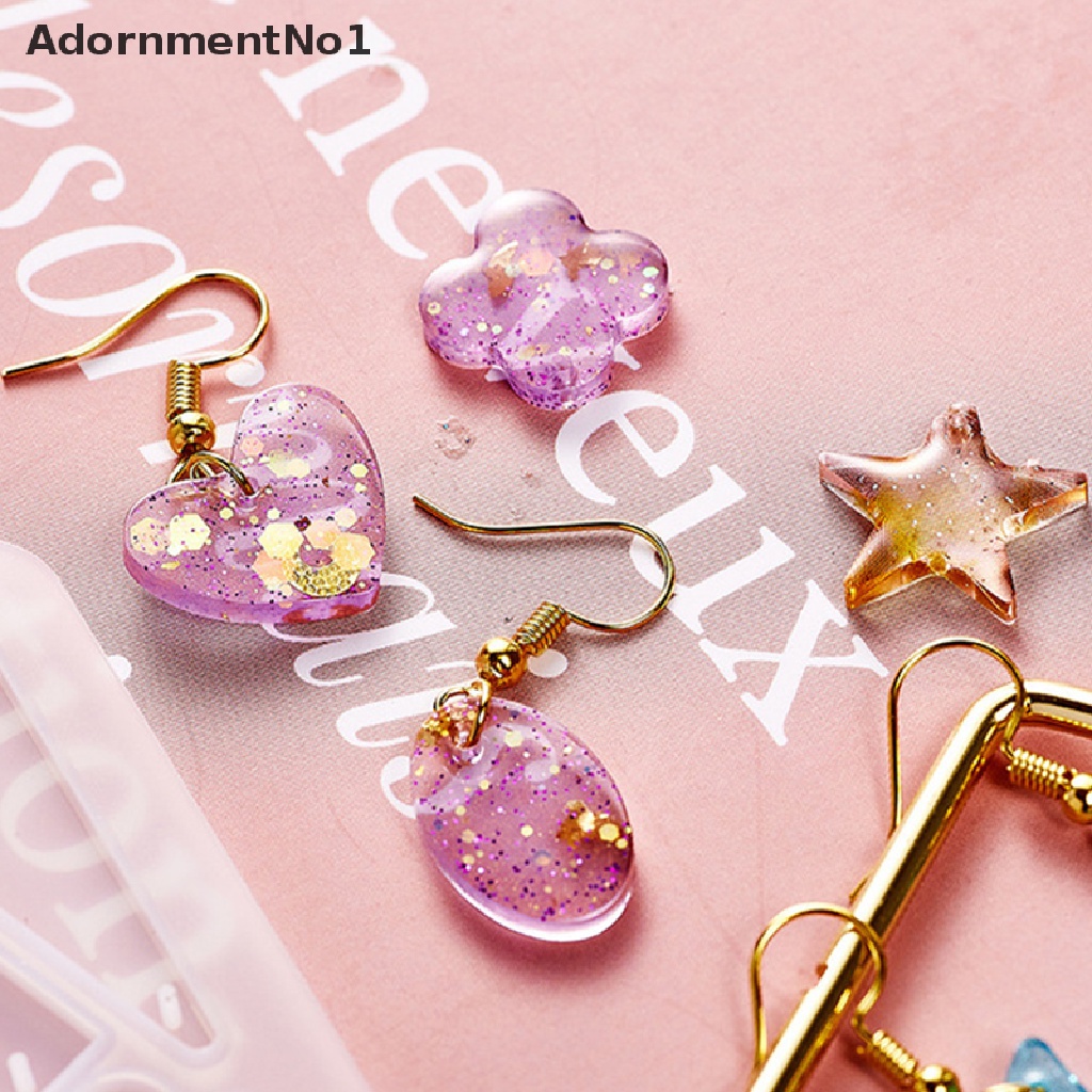 (AdornmentNo1) Cetakan Resin Handmade Bahan Silikon Untuk Membuat Anting / Kalung / Liontin