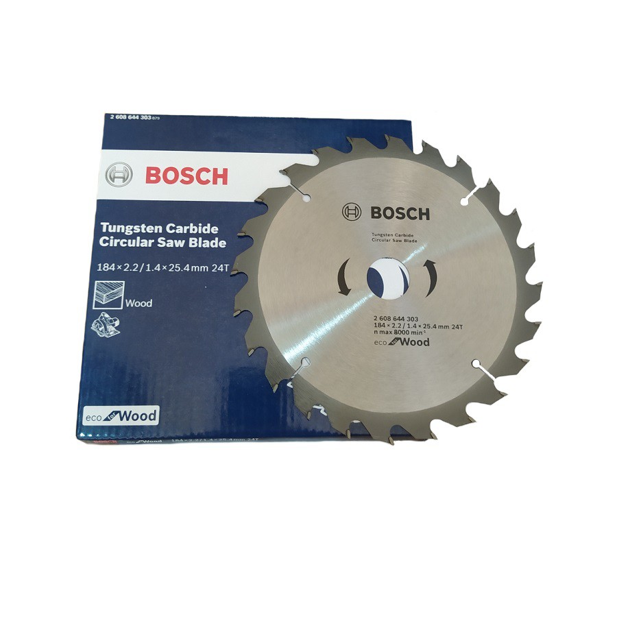 BOSCH Mata Gergaji Kayu Circle Saw Blade Eco 7&quot; x 24T Pisau Potong Kayu 7 inch Circular Saw Blade