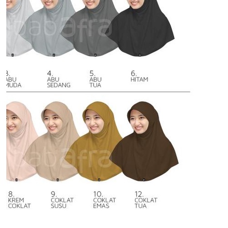 jilbab afra bergo kaos ukuran XL