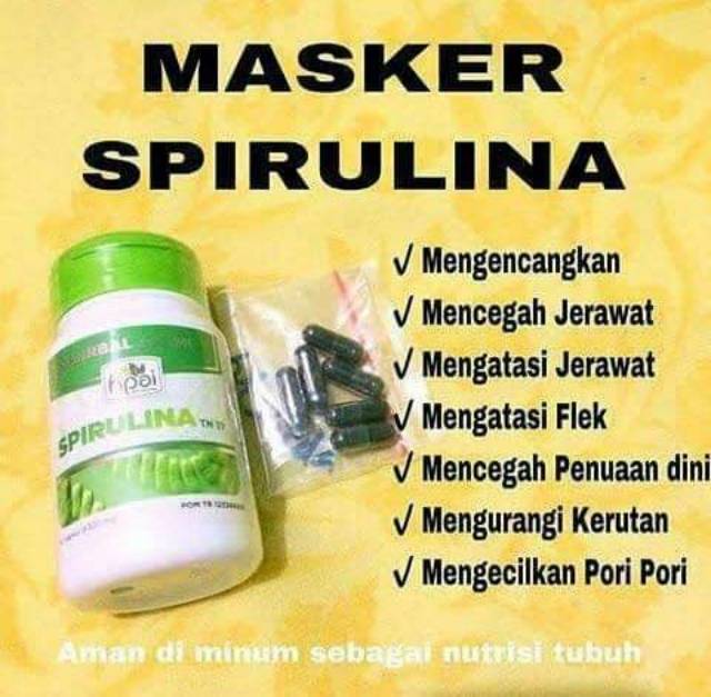 SPIRULINA BISA BUAT MASKER DAN JUGA KESEHATAN