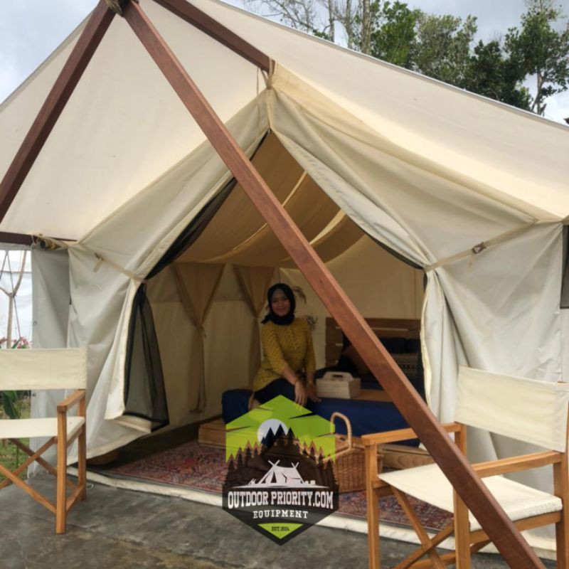 Tenda glamping atau tenda hotel