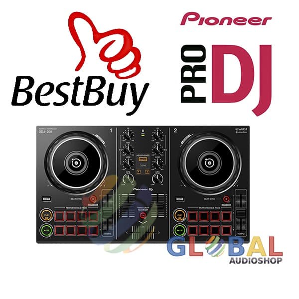 Paket Pioneer DDJ 200 HDJ CUE 1 DJ Controller Headphone DJ