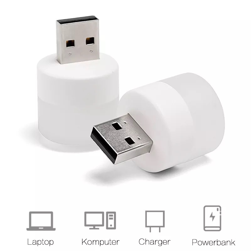 Lampu Led USB Kecil Putih Lampu Baca Lampu Tidur