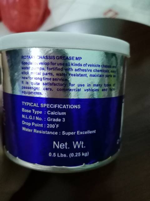 Rotary biru putih multi purpose super chassis grease 250gr