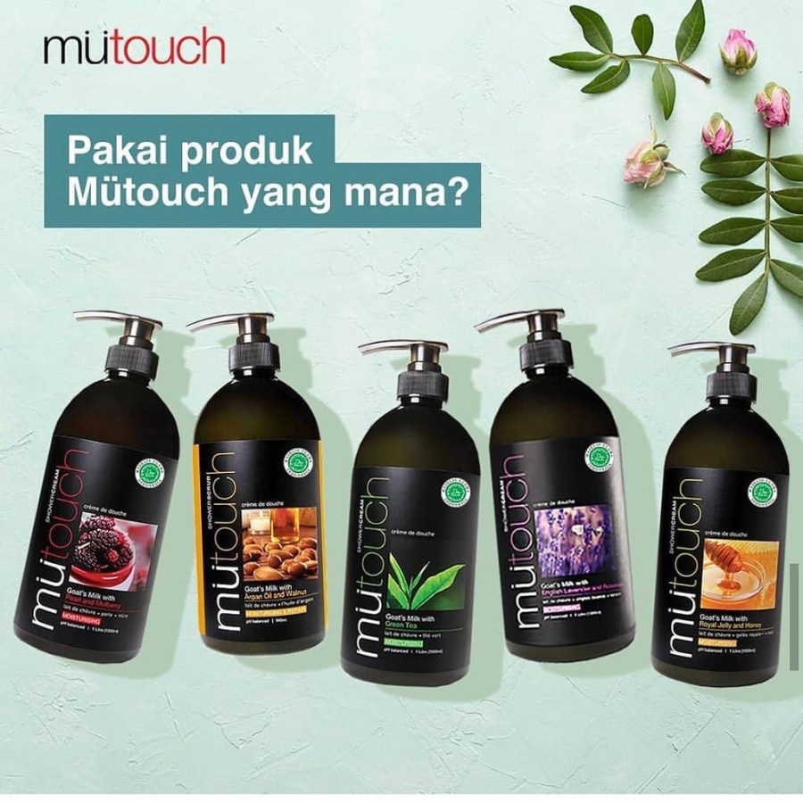 ★ BB ★ Mutouch Goat’s Milk Shower Cream 1000ml - 800ml Refill - Mu Touch