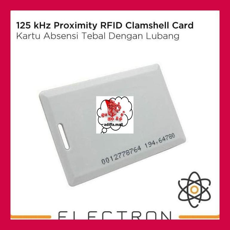 

474S0T5D 125 Khz Clamshell Uid Rfid Proximity Card Tag Kartu Tebal Lubang Mytpjd80E
