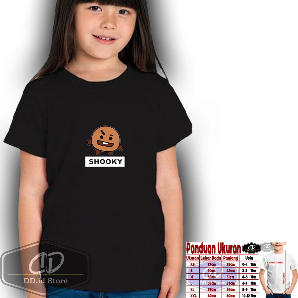 Baju Shooky Anak / Baju BTS / Baju BT21 / Kaos Anak / Kaos SHOOKY / Baju Anak BTS