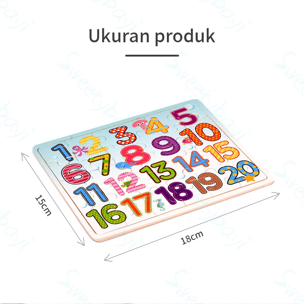 Sweetybayi Mainan Puzzle Kayu edukasi /Jigsaw puzzle anak