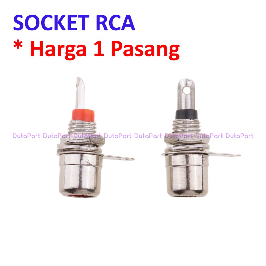 Socket RCA Female Panel Chassis Sasis Mount Harga Per Pasang