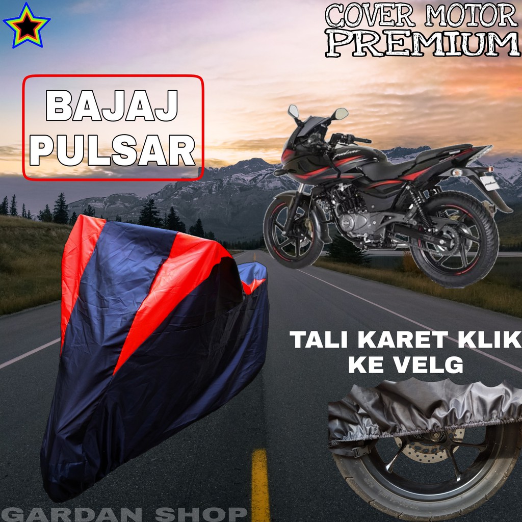 Sarung Motor BAJAJ PULSAR Hitam MERAH Body Cover Penutup Pelindung Motor Bajaj PREMIUM