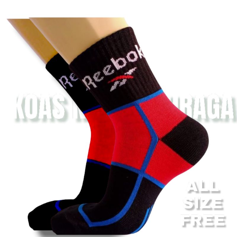 Kaos Kaki Olahraga ( R33bok Merah)/Kaos Kaki Badminton/Kaos Kaki SPORT PE/Koas Kaki Motif PREMIUM/Kaos Kaki Distro