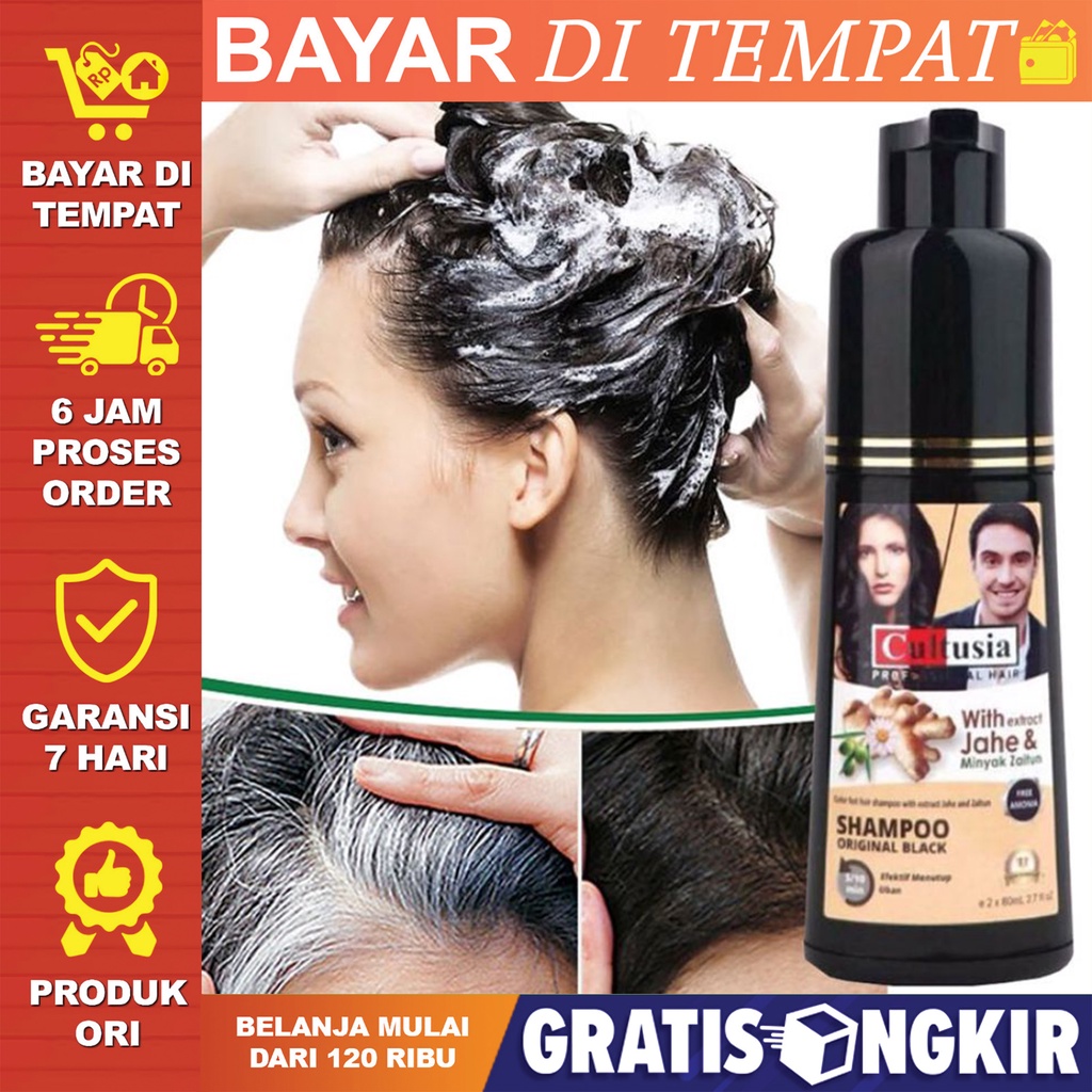 Cultusia Original Black 160 ML / Shampoo Cultusia Pengilang Uban Permanen / Cultusia Penghitam Rambu