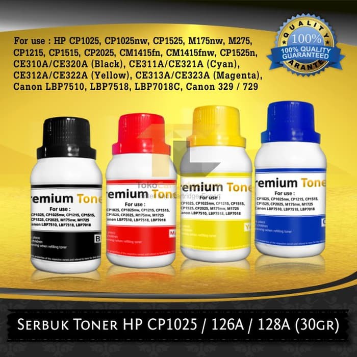 Serbuk Toner HP CM1415fn CM1415fnw CP1525n Magenta CE322A